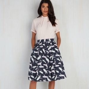 Modcloth Fashion Frenzy Midi Skirt Size Large